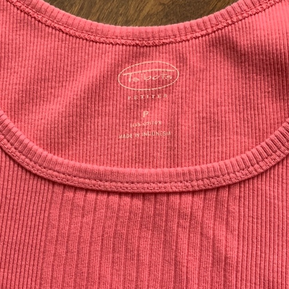 Like new TALBOT salmon ribbed tank 100% cotton - Picture 4 of 4